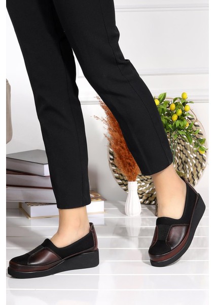 Bordo Günlük Rahat Taban Anne Ayakkabı HS00320 fırsatları