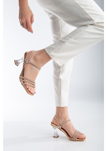 Kadın Taş Detaylı Şeffaf Topuklu Abiye Ayakkabı fiyatları