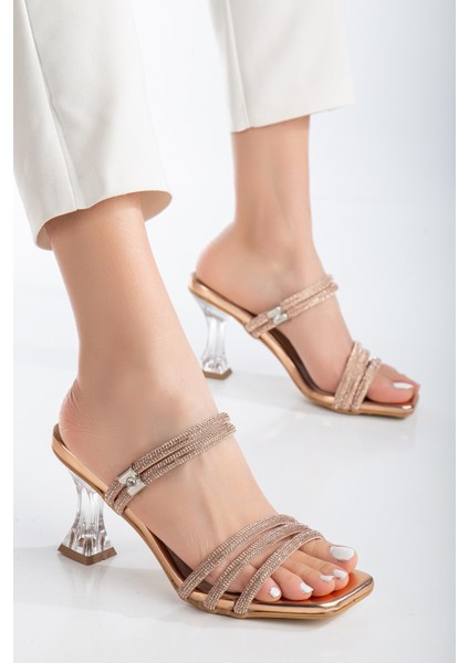 Kadın Taş Detaylı Şeffaf Topuklu Abiye Ayakkabı fırsatları