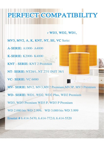 3 Adet Elektrikli Süpürge Filtresi Wd3 Premium (Yurt Dışından) fırsatları