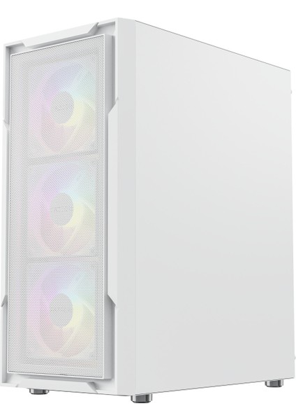 F11 650W 80+ Bronze Mesh Rgb 4X120MM Fanlı Atx Beyaz Gamıng Kasa