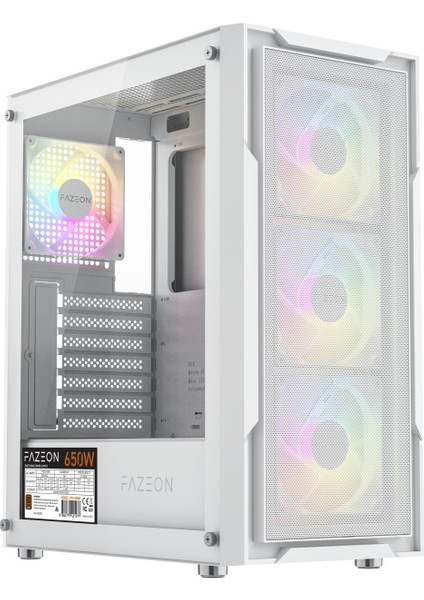 F11 650W 80+ Bronze Mesh Rgb 4X120MM Fanlı Atx Beyaz Gamıng Kasa fiyatları