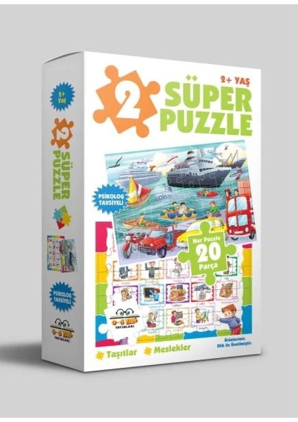 2 Süper Puzzle - Taşıtlar + Meslekler fiyatları