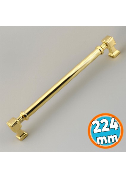 Mobilya Çekmece Mutfak Dolabı Dolap Kapak Kulplar Kulb Kulp Gold Altın Kulp 224 mm