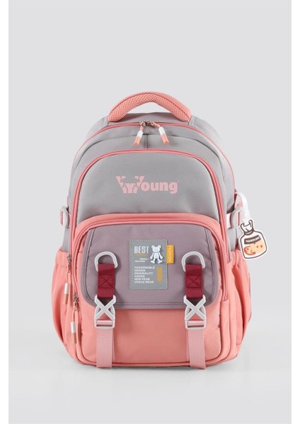 Ortopedik ve Suya Dayanıklı Pembe Okul Sırt Çantası (51944)