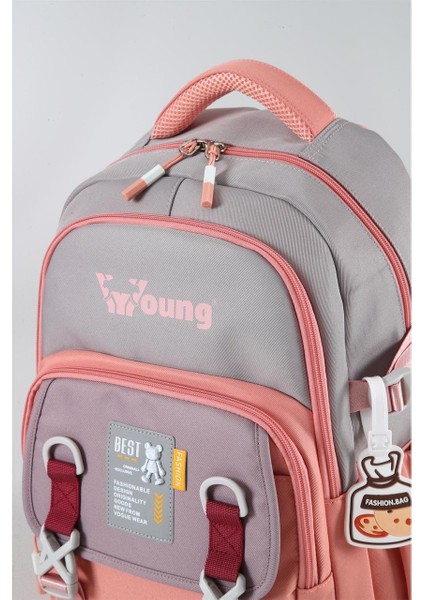 Ortopedik ve Suya Dayanıklı Pembe Okul Sırt Çantası (51944) modelleri