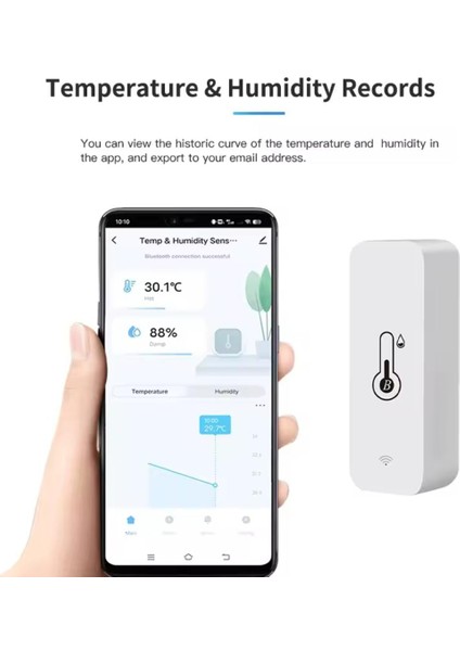 Tuya Bt Akıllı Sıcaklık Nem Sensörü Kapalı Higrometre Bluetooth Uyumlu App Uzaktan Kumanda Alexa Google Home ile Çalışır indirimleri