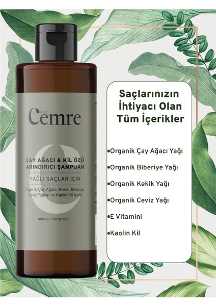 Çay Ağacı & Kil Özlü Arındırıcı - Sebum Dengeleyici - Doğal Bitkisel Şampuan 400 ml fiyatları