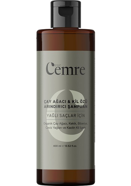 Çay Ağacı & Kil Özlü Arındırıcı - Sebum Dengeleyici - Doğal Bitkisel Şampuan 400 ml indirimleri