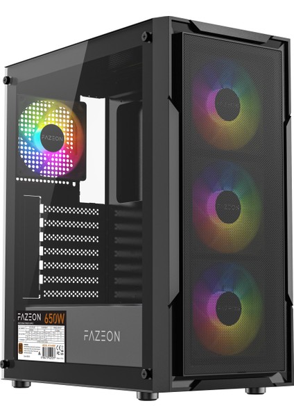 F11 650W 80+ Bronze Mesh Rgb 4X120MM Fanlı Atx Siyah Gamıng Kasa modelleri