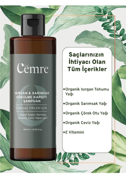 Isırgan Sarımsak Şampuanı 400 ml Onarıcı, Saç Dökülme ve Kırılma Karşıtı Sağlıklı Uzayan Saçlar fiyatları