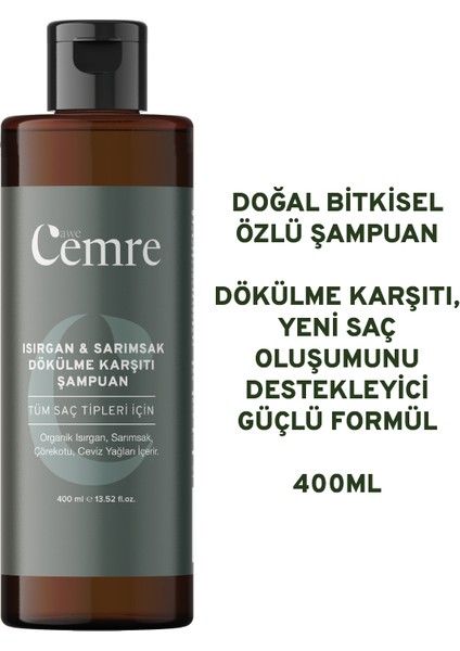 Isırgan Sarımsak Şampuanı 400 ml Onarıcı, Saç Dökülme ve Kırılma Karşıtı Sağlıklı Uzayan Saçlar fırsatları