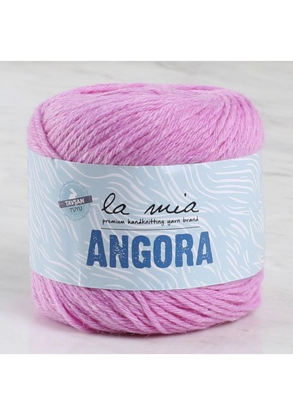 La Mia Angora 50GR Pembe El Örgü İpi - L107 - 33800
