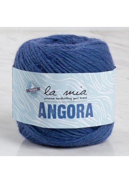 La Mia Angora 50GR Lacivert El Örgü İpi - L129 - 33803