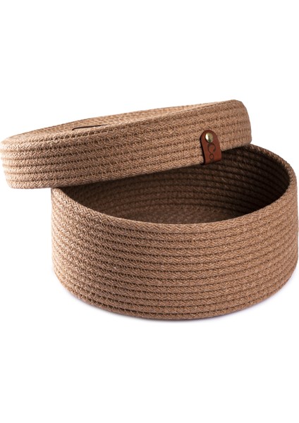 Kapaklı Hasır Sepet Organizer Çok Amaçlı Düzenleyici