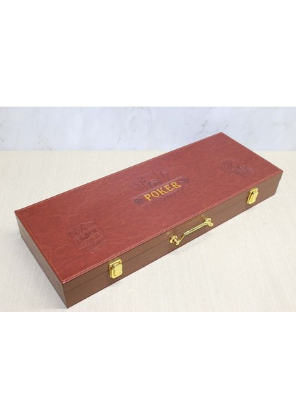 Lüx Deri Çantalı 500'LÜ Poker Oyun Seti 2 Adet Iskambil Deste Kağıt Profesyonel Kalite Şık Tasarım fiyatları