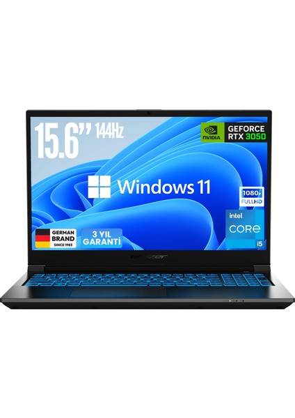 Crawler E30 MD62544 I5-12450H 16GB 512GB RTX3050 15.6" WIN11H
