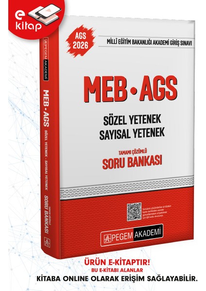 2026 Meb-Ags Sözel Yetenek-Sayısal Yetenek Tamamı Çözümlü E-Soru