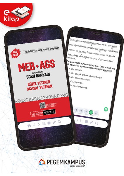 2026 Meb-Ags Sözel Yetenek-Sayısal Yetenek Tamamı Çözümlü E-Soru fiyatları