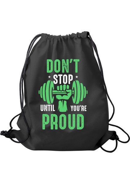 Dont Stop Motivasyonel Sırt Çantası - Dayanıklı ve Şık 45X38 cm