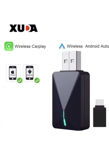 Xuda Carplay Android+Apple İphone ios Uyumlu Bluetooth+Wifi Otomatik Tak ve Çalıştır Orijinal Carplay Minik Yeni Nesil Son Teknoloji
