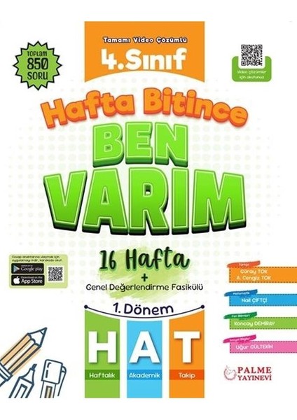 Palme 4.sınıf Hafta Bitince Ben Varım (16 Hafta) *yeni*
