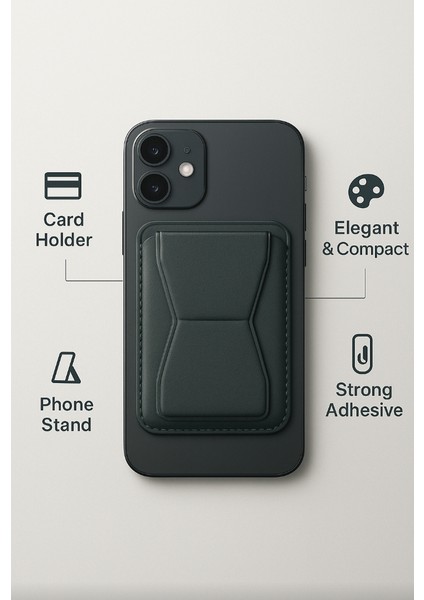 iphone 12 1314 15 16 Plus Pro Max Manyetik Standlı Tutucu Deri Magsafe Cüzdan Kartlıkkılıf