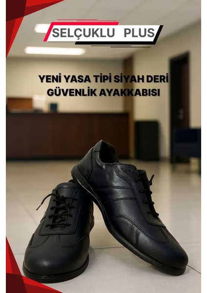 Yeni Yasa Tipi Siyah Deri Güvenlik Ayakkabısı | Özel & Kamu Kurumu Için Uyumlu