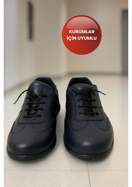 Yeni Yasa Tipi Siyah Deri Güvenlik Ayakkabısı | Özel & Kamu Kurumu Için Uyumlu fiyatları