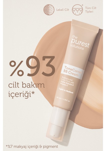 Lekeli Ciltler Için Cilt Tonu Eşitlemeye Yardımcı Bb Krem, Spf 50+,40 ml – Açık/Orta Ton modelleri