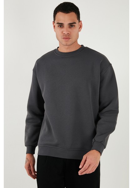 Regular Fit Bisiklet Yaka Pamuklu Içi Tüylü Yumuşak Şardonlu Sweat Erkek Sweat 5905255 indirimleri