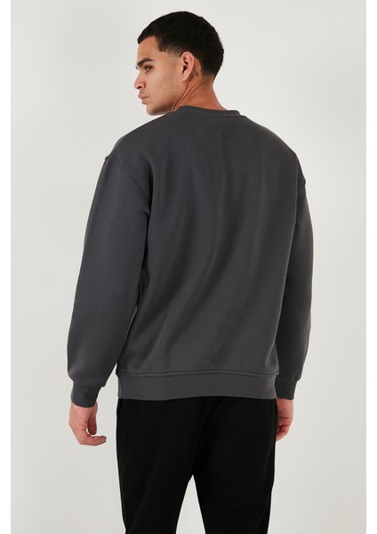 Regular Fit Bisiklet Yaka Pamuklu Içi Tüylü Yumuşak Şardonlu Sweat Erkek Sweat 5905255