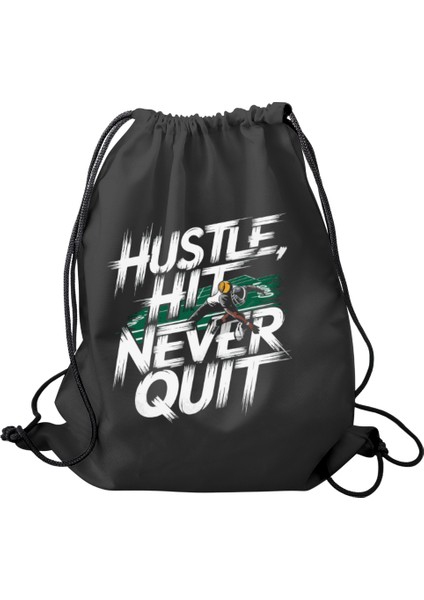 Hustle Hit Never Motivasyonel Sırt Çantası - Dayanıklı ve Şık 45X38 cm