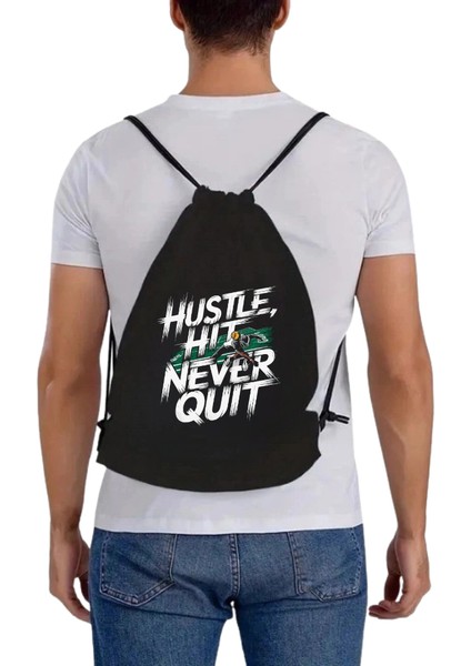 Hustle Hit Never Motivasyonel Sırt Çantası - Dayanıklı ve Şık 45X38 cm fiyatları