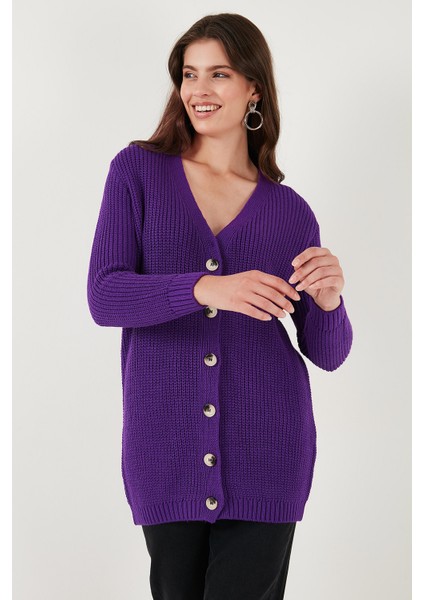 % 100 Soft Akrilik Triko Örme Uzun Hırka Kadın HIRKA 4615044