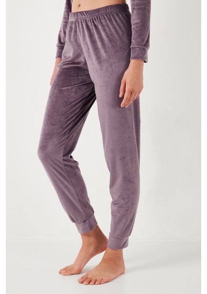 Standart Fit Bisiklet Yaka Pijama Takımı Bayan Pijama Takımı 6094202