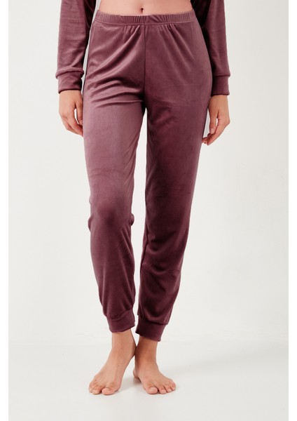 Standart Fit Bisiklet Yaka Pijama Takımı Bayan Pijama Takımı 6094201