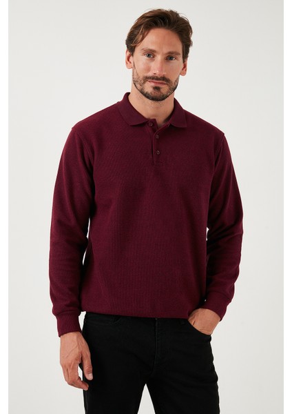 Pamuk Karışımlı Regular Fit Polo Yaka Kazak Erkek Kazak 456223 fırsatları