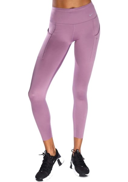 Trainng Go Dri Fit Infinalock 7/8 Leggings 6 Cepli Toparlayıcı Reflektörlü Antrenman Taytı Lila