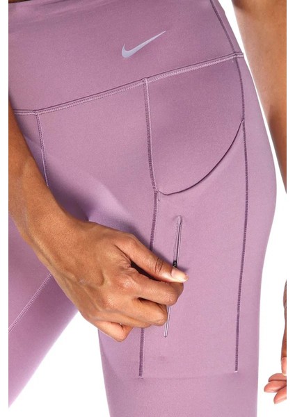 Trainng Go Dri Fit Infinalock 7/8 Leggings 6 Cepli Toparlayıcı Reflektörlü Antrenman Taytı Lila modelleri