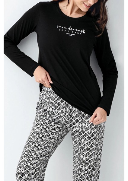 Uzun Kol Kadın Pijama Takım 9068 modelleri