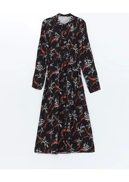 Lcw Grace Siyah Desenli Kadın Gömlek Elbise indirimleri