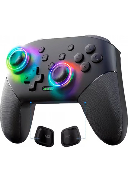 S-80 Rgb Kablosuz Joystick Wireless Oyun Kolu Pc/switch/oled Için Oyun Kolu Nintendo Swich Uyumlu Pc Laptop