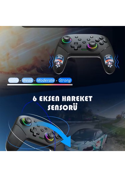 S-80 Rgb Kablosuz Joystick Wireless Oyun Kolu Pc/switch/oled Için Oyun Kolu Nintendo Swich Uyumlu Pc Laptop indirimleri