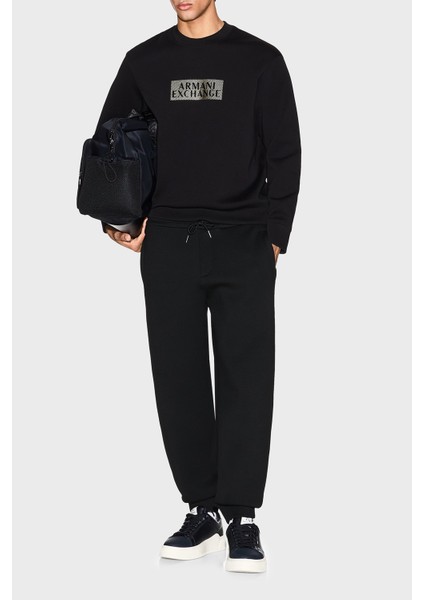 Pamuklu Regular Fit Bisiklet Yaka Logolu Sweat Erkek Sweat XM001892 AF10818 MC237 fiyatları