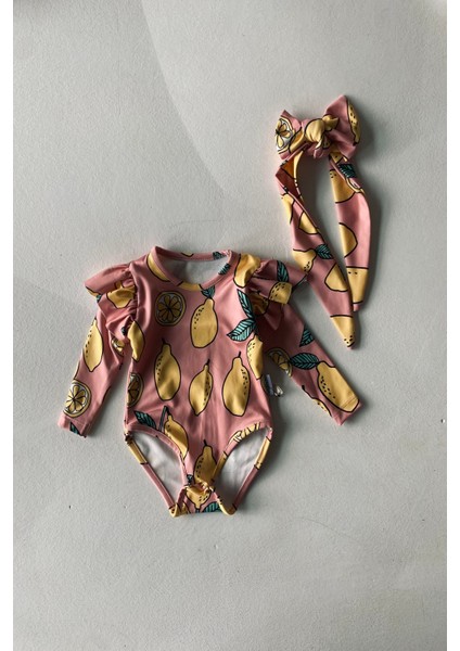 UV Korumalı Bebek Fırfırlı Uzun Kollu Mayo – Güneş Korumalı Bebek Mayo_RG337