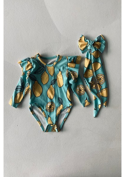 UV Korumalı Bebek Fırfırlı Uzun Kollu Mayo – Güneş Korumalı Bebek Mayo_RG337