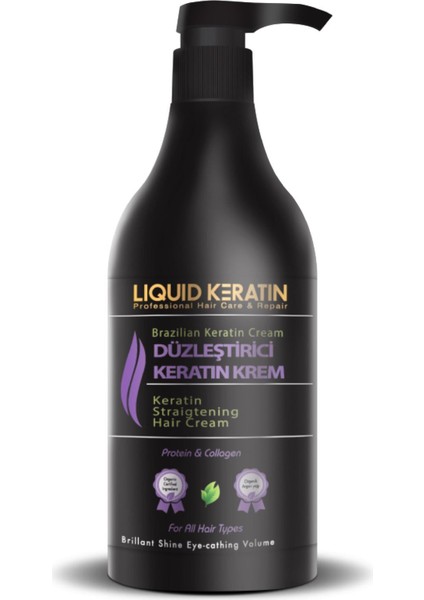 Saç Keratin Bakım Kremi - Kuru, Sert, Yıpranmış Kabaran Saçlar Için Pürüzsüz Yumuşak Nemli (500ML)