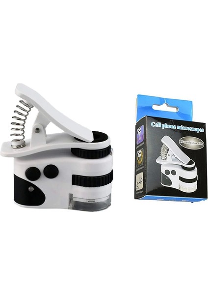 Nikula- 60X Mini Cep Telefonu Için Mandallı Mikroskop Uv Ledli Büyüteç Model AL2431 modelleri
