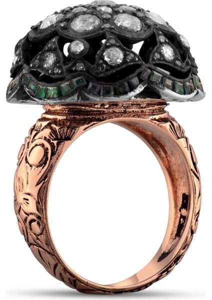 3.84 Karat Elmas Zümrüt Yüzük, Gerçek Elmas, Sertifikalı Mücevher